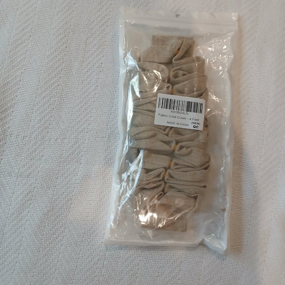FABRIC 4FT CORD COVER TAN/CREAM